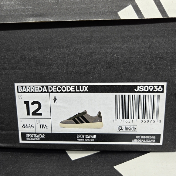 adidas Men\'s Barreda Decode JS0936 Blanch Cargo Black Shoes Size 12 New